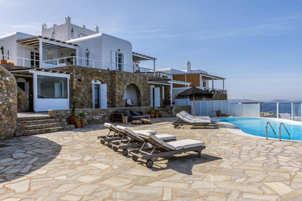 Cosset Villa Bohochic Sea&Harbourview And Sunset By One-Villas 오르노스 외부 사진