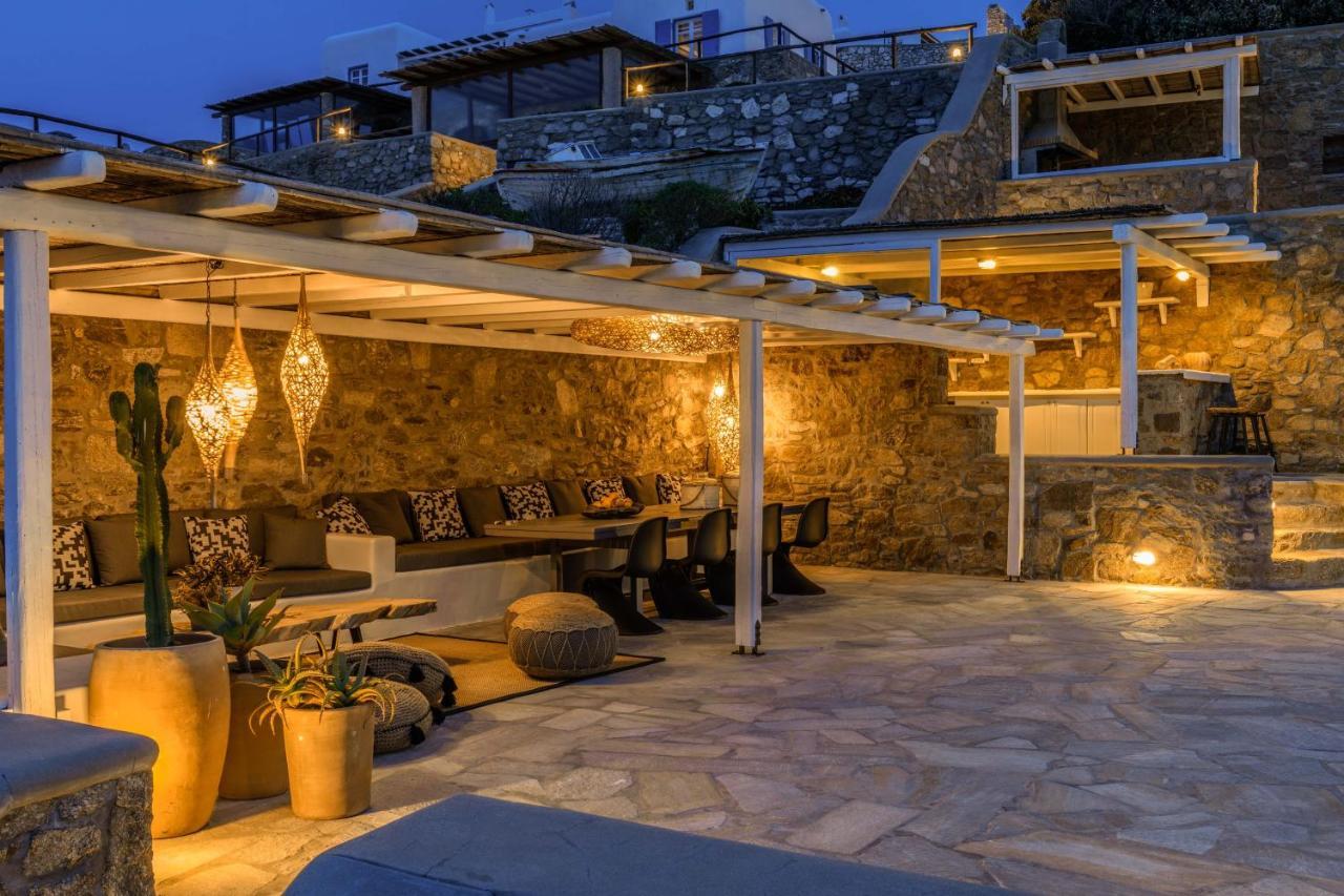 Cosset Villa Bohochic Sea&Harbourview And Sunset By One-Villas 오르노스 외부 사진