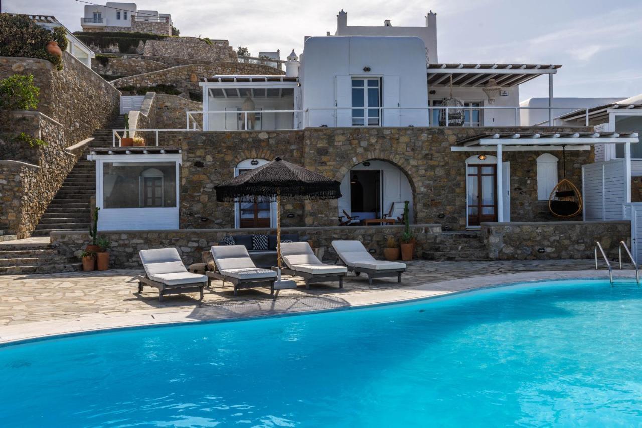Cosset Villa Bohochic Sea&Harbourview And Sunset By One-Villas 오르노스 외부 사진
