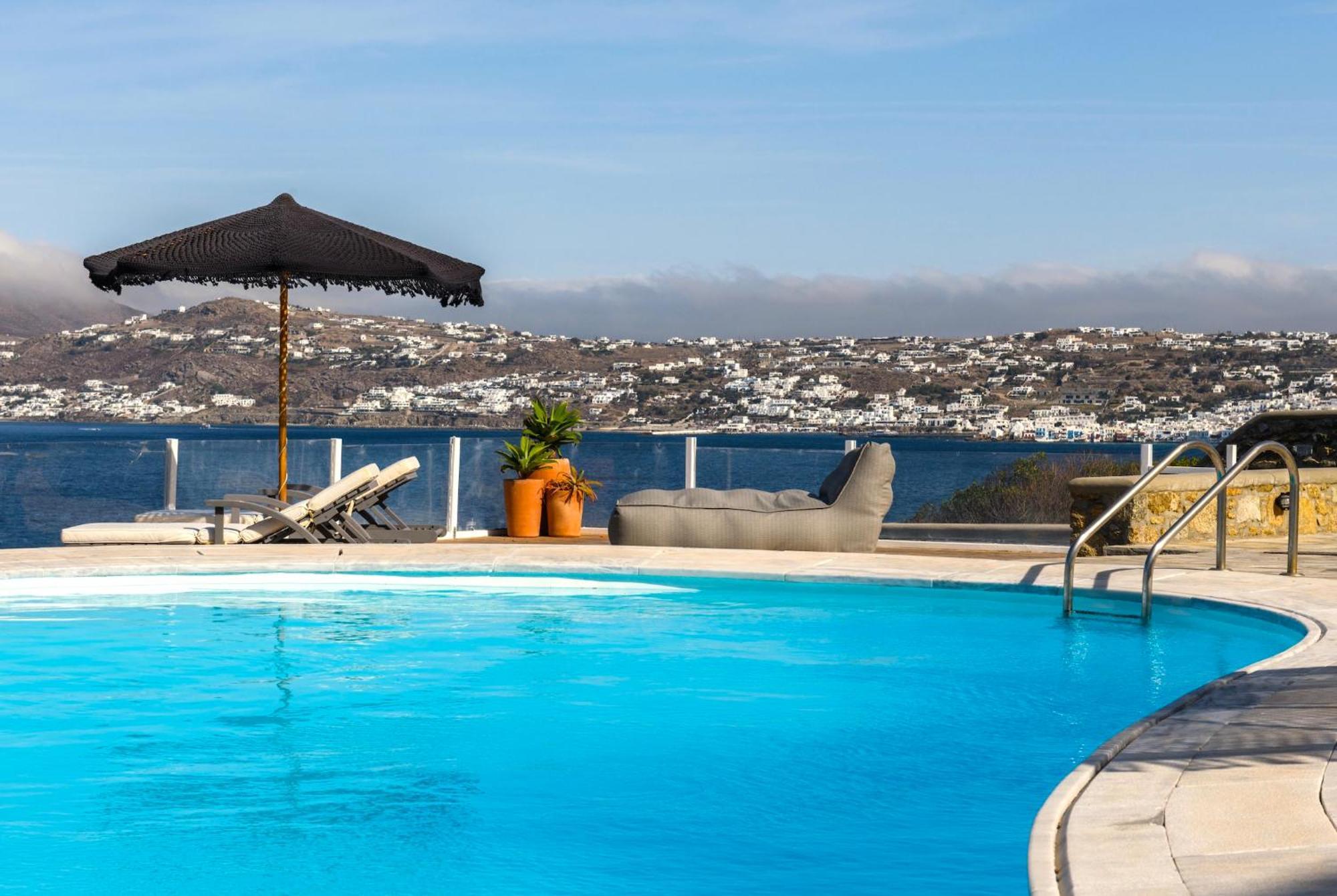 Cosset Villa Bohochic Sea&Harbourview And Sunset By One-Villas 오르노스 외부 사진